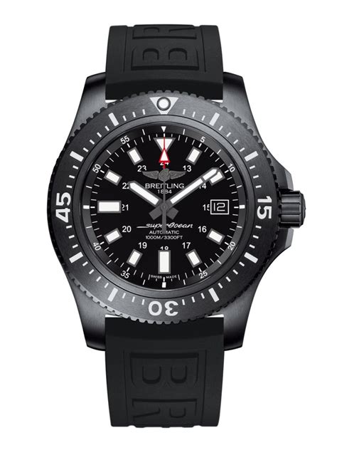 breitling superocean 44 special volcano black|men's Breitling Superocean 44mm watch 1000 meter waterproof.